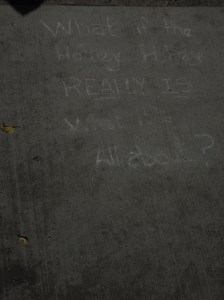 chalk on the Yampa core trail, steamboat springs